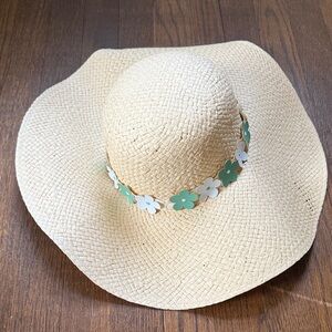 Janie and Jack Natural Straw Hat with Ribbon
